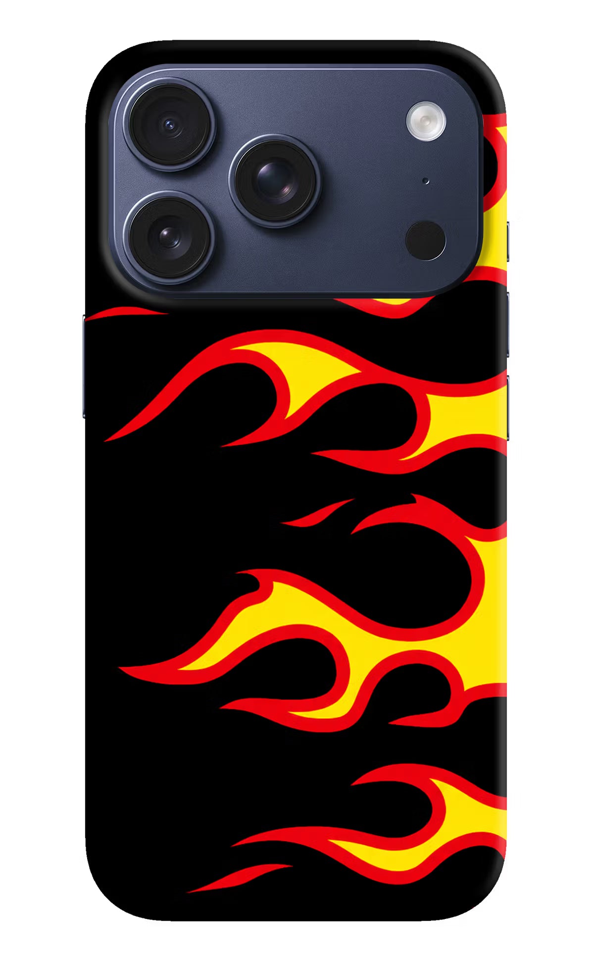 Side Sweep Flames iPhone 17 Pro Hard Case Back Cover by Casekaro