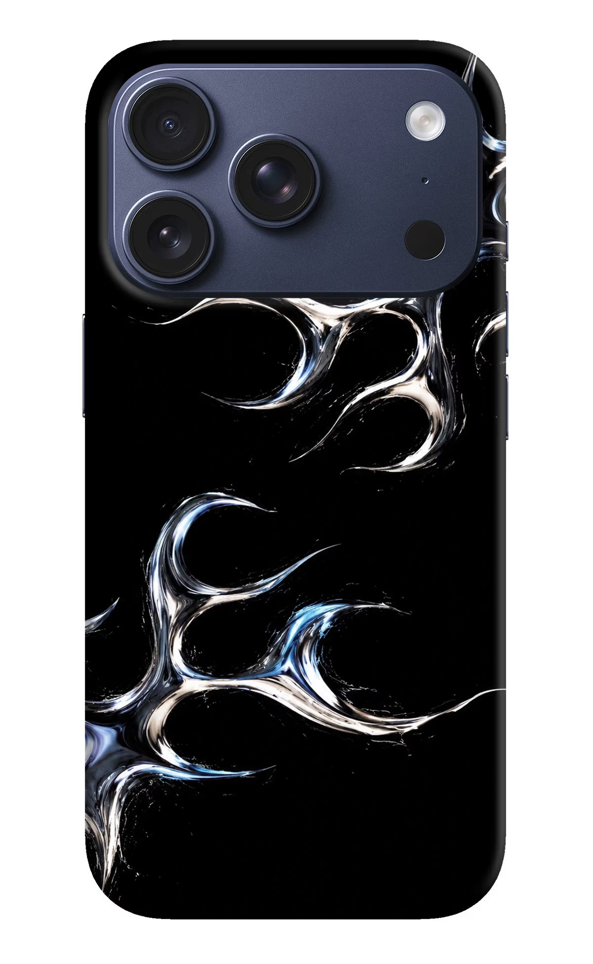 Chrome Tribal iPhone 17 Pro Hard Case Back Cover by Casekaro