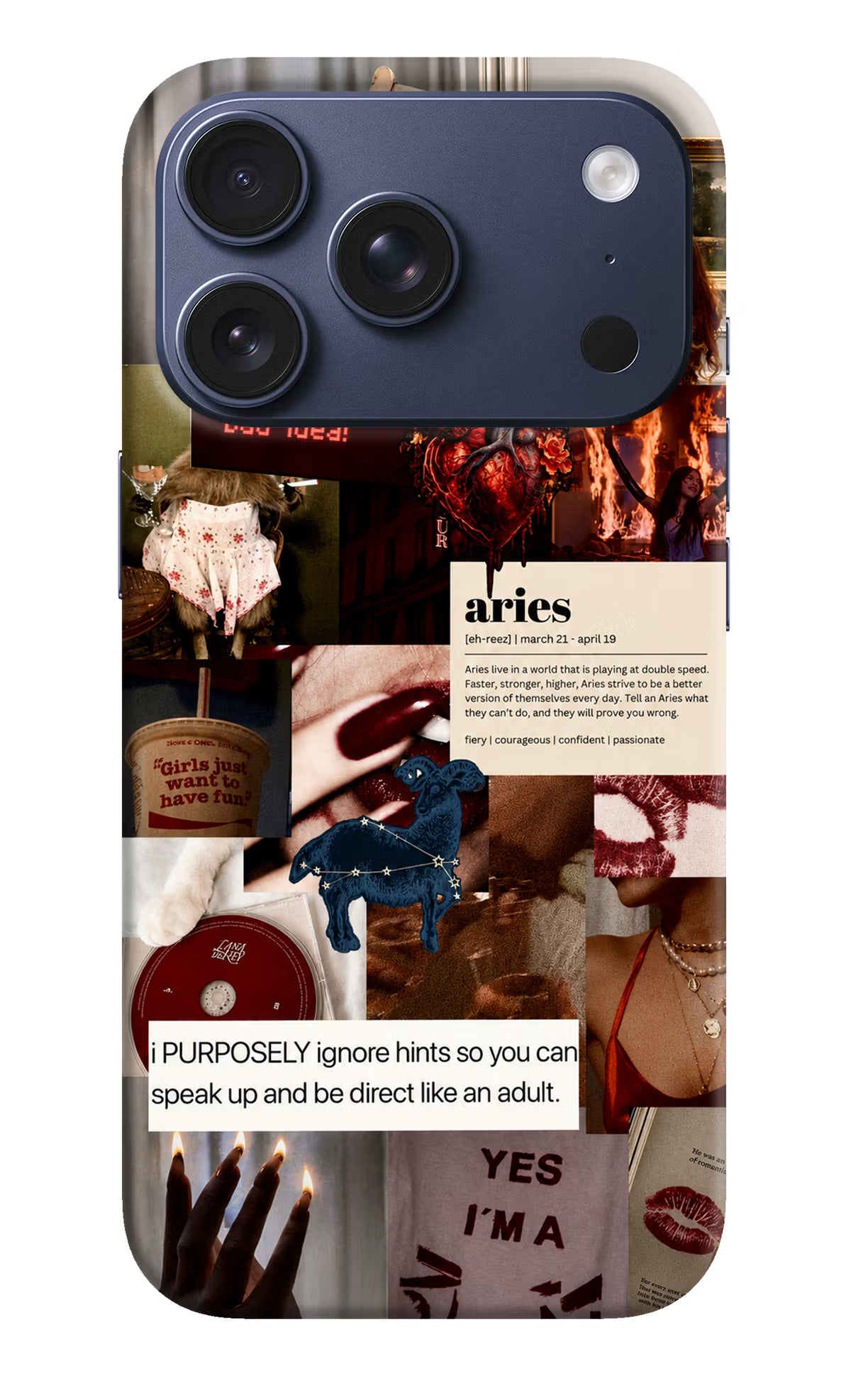 Zodiac Aries iPhone 17 Pro Back Cover