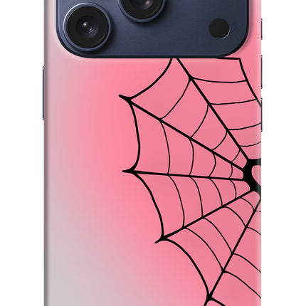 Pink Web iPhone 17 Pro Hard Case Back Cover by Casekaro
