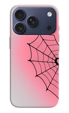 Pink Web iPhone 17 Pro Hard Case Back Cover by Casekaro