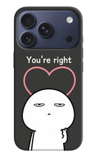 You're Right iPhone 17 Pro Hard Case Back Cover by Casekaro