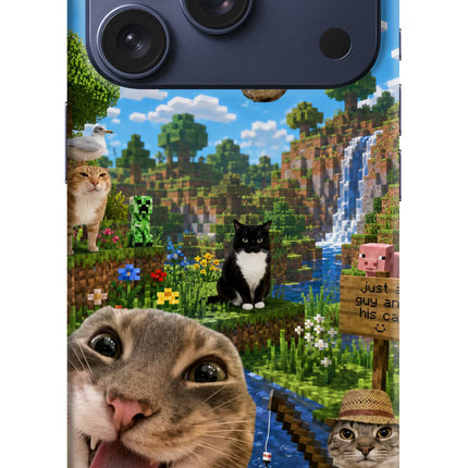 Minecraft Cat Chaos iPhone 17 Pro Hard Case Back Cover by Casekaro