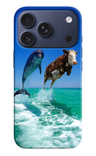 Dolphin vs Cow iPhone 17 Pro Hard Case Back Cover by Casekaro
