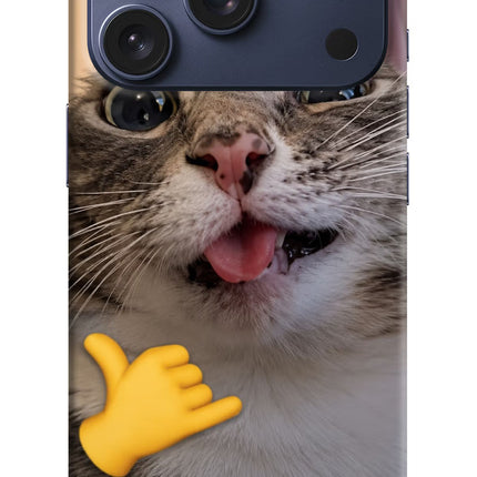 Silly Cat Call iPhone 17 Pro Hard Case Back Cover by Casekaro