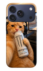 Gamer Cat Energy iPhone 17 Pro Hard Case Back Cover by Casekaro