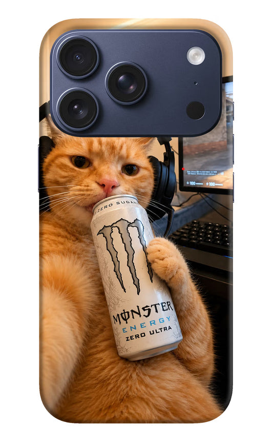Gamer Cat Energy iPhone 17 Pro Hard Case Back Cover by Casekaro