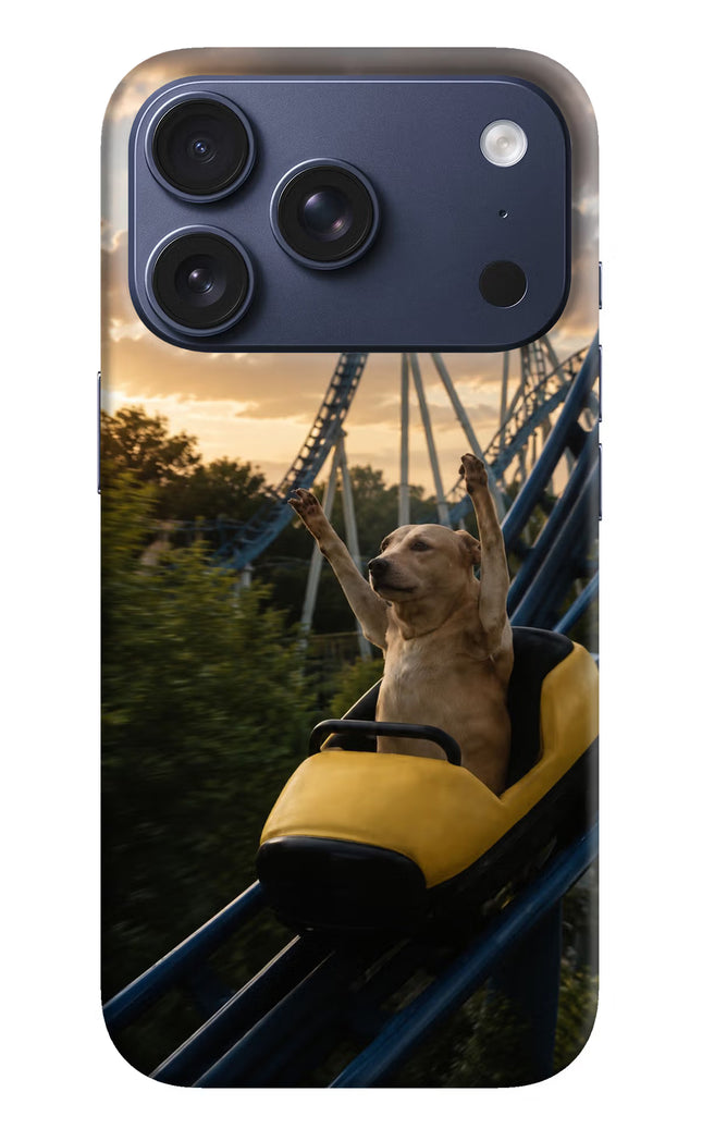 Rollercoaster Dog iPhone 17 Pro Hard Case Back Cover by Casekaro