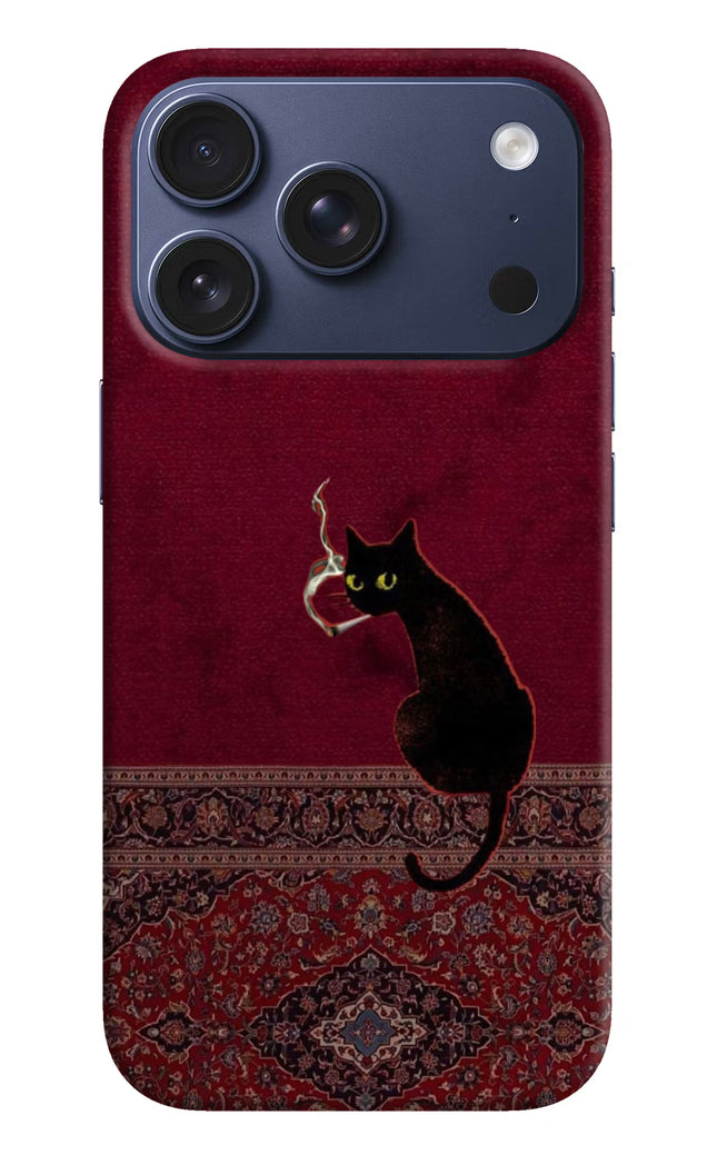 Midnight Cat iPhone 17 Pro Hard Case Back Cover by Casekaro