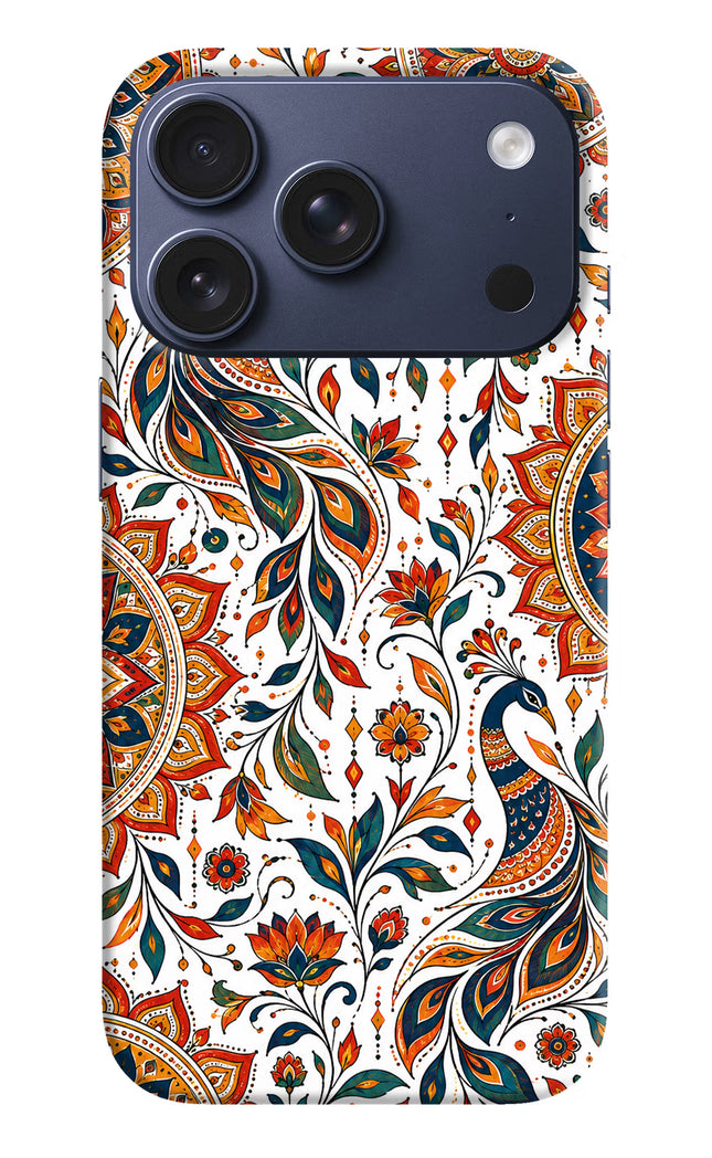 White Mayura iPhone 17 Pro Hard Case Back Cover by Casekaro
