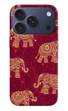 Maroon Elephant iPhone 17 Pro Hard Case Back Cover by Casekaro