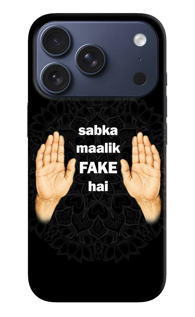 Sabka Malik Fake iPhone 17 Pro Hard Case Back Cover by Casekaro