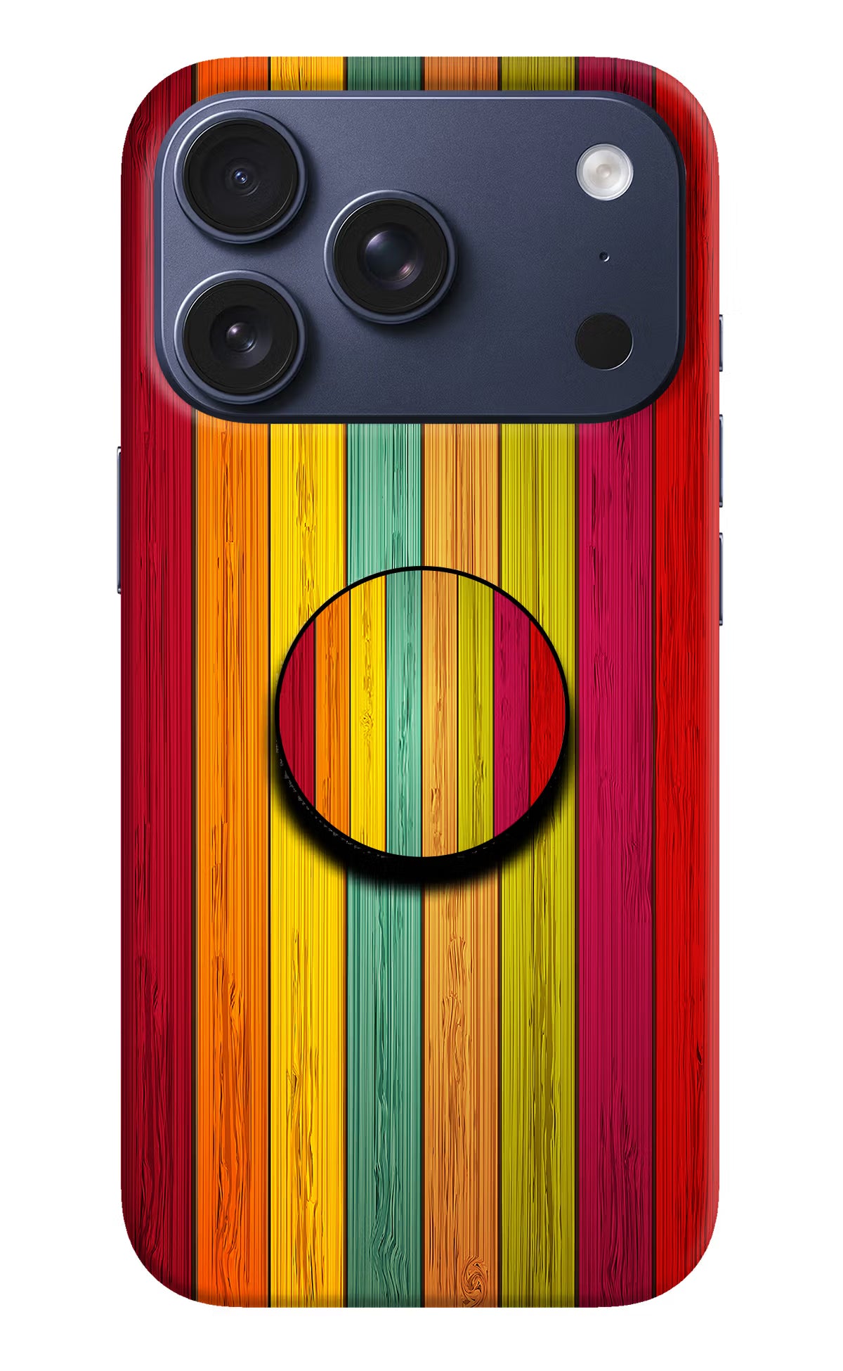 Multicolor Wooden iPhone 17 Pro Pop Case by Casekaro