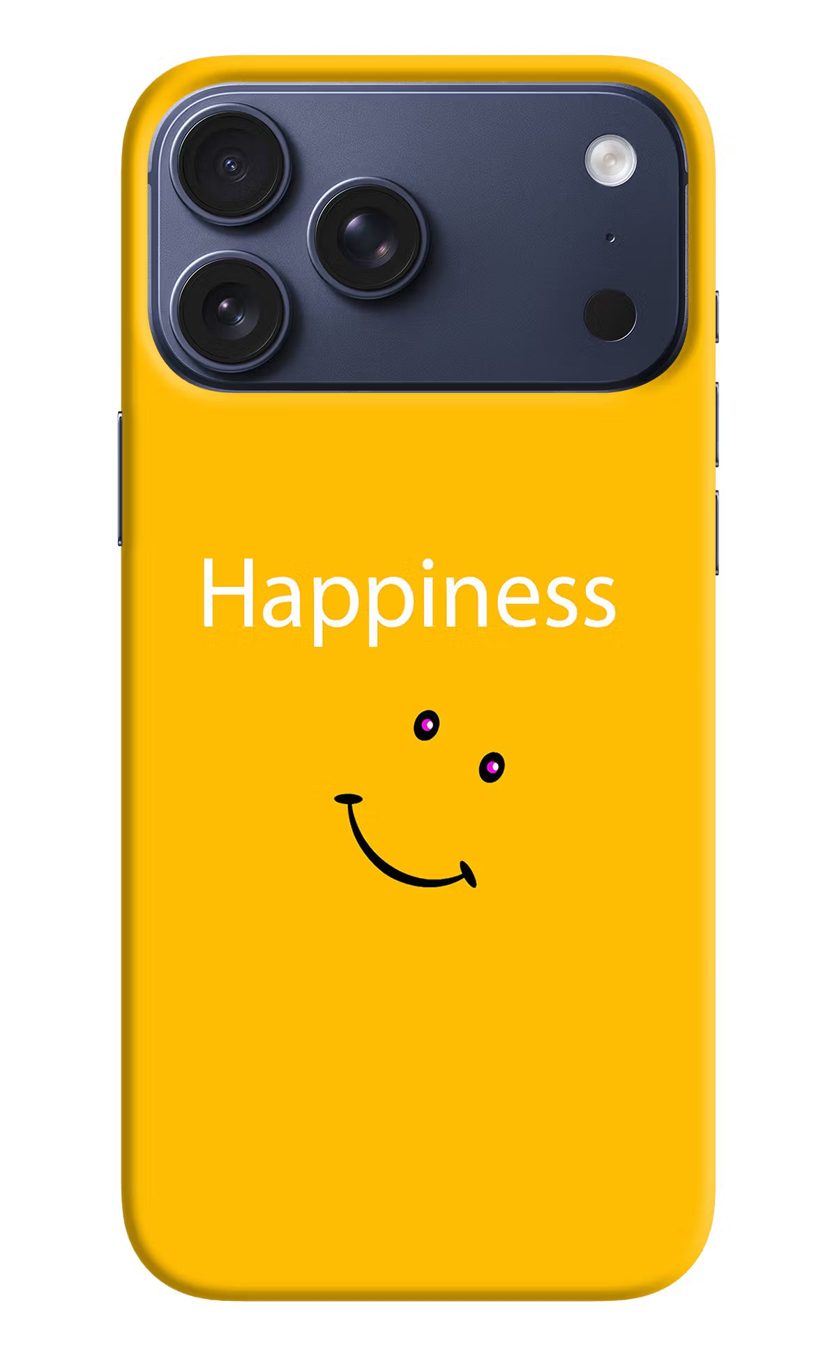 Happiness With Smiley iPhone 17 Pro Max Hard Case Back Cover by Casekaro