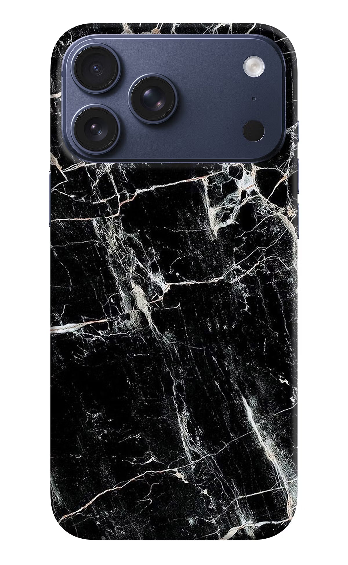 Black Marble Texture iPhone 17 Pro Max Hard Case Back Cover by Casekaro
