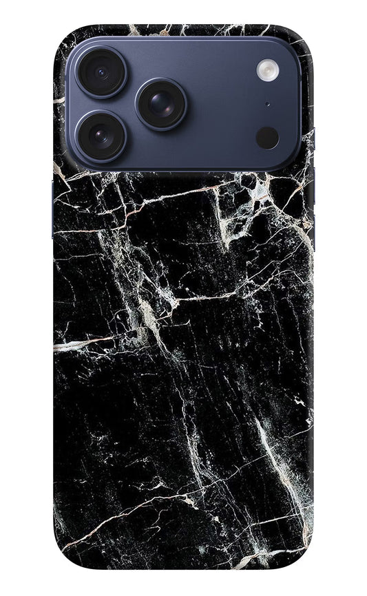 Black Marble Texture iPhone 17 Pro Max Hard Case Back Cover by Casekaro