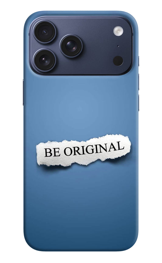 Be Original iPhone 17 Pro Max Hard Case Back Cover by Casekaro