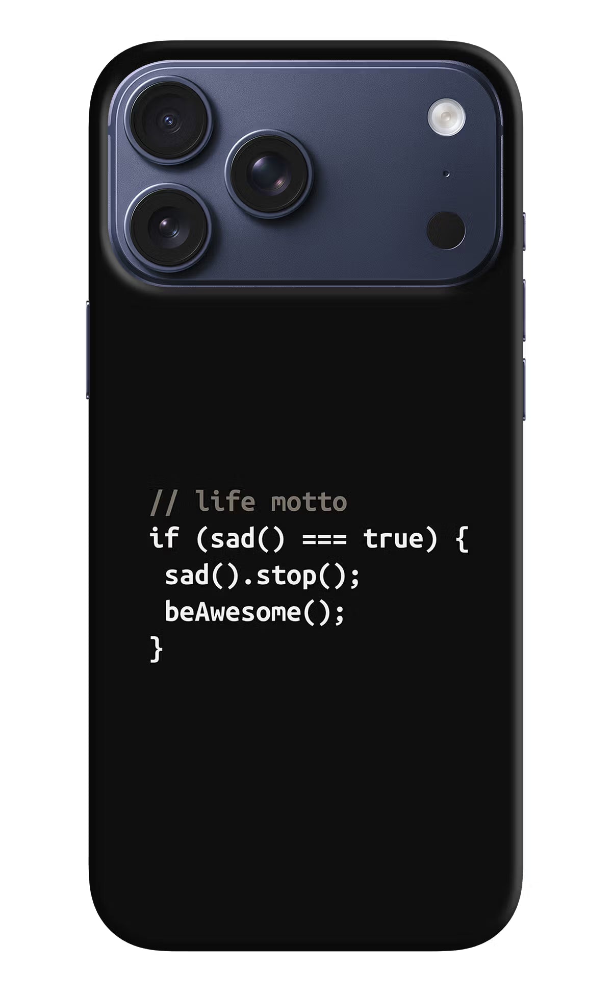 Life Motto Code iPhone 17 Pro Max Hard Case Back Cover by Casekaro