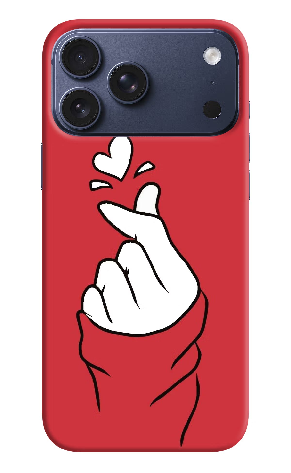 Korean Love Sign iPhone 17 Pro Max Hard Case Back Cover by Casekaro