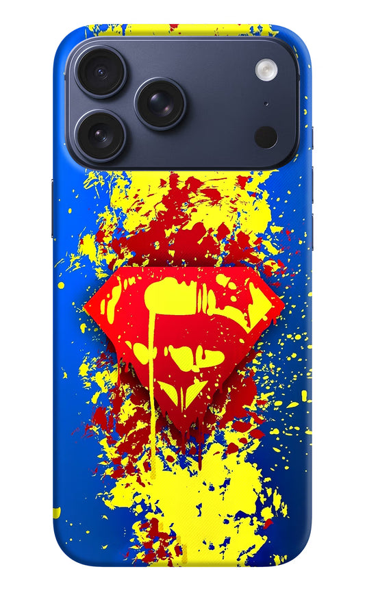 Superman logo iPhone 17 Pro Max Hard Case Back Cover by Casekaro