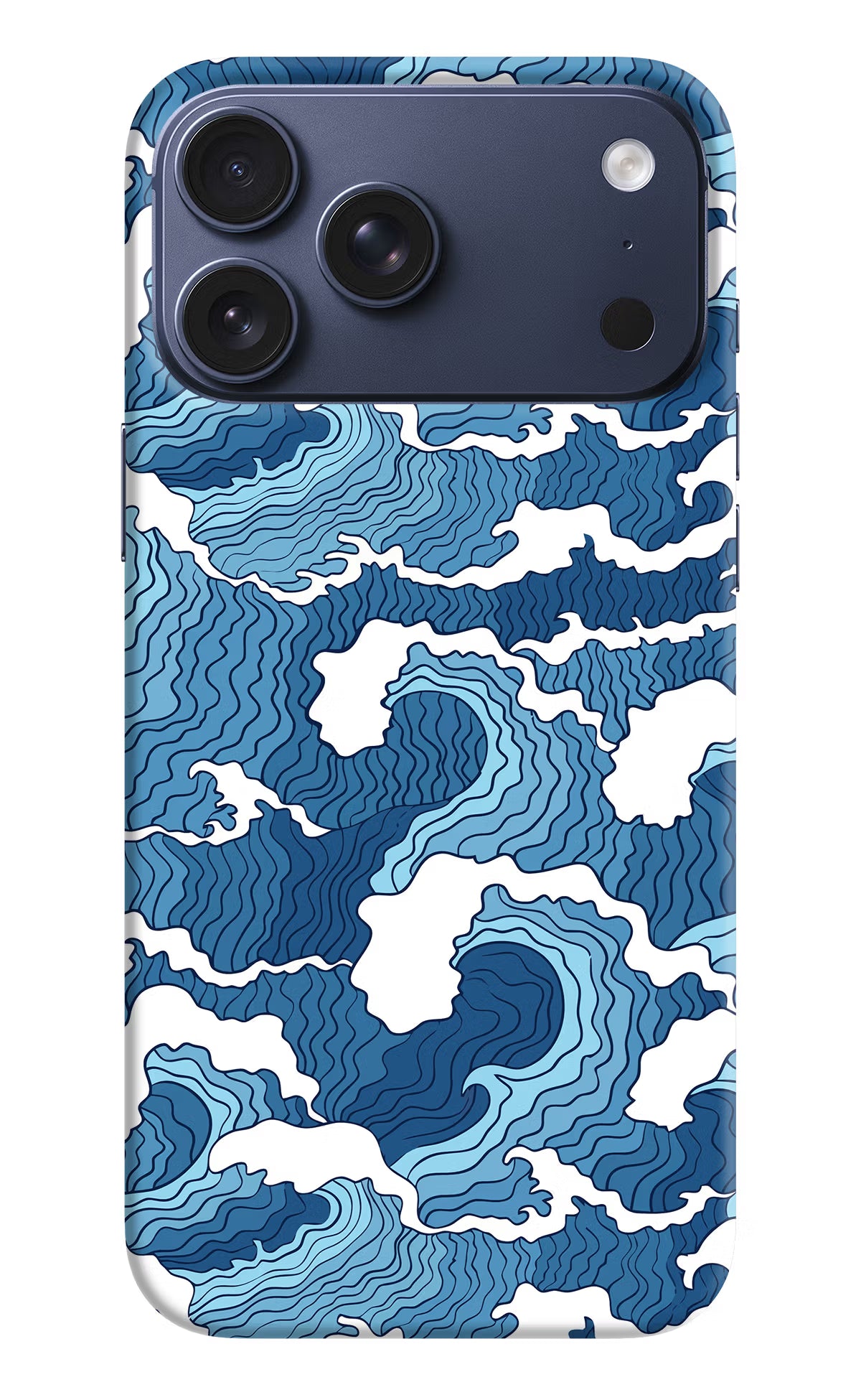 Blue Waves iPhone 17 Pro Max Hard Case Back Cover by Casekaro