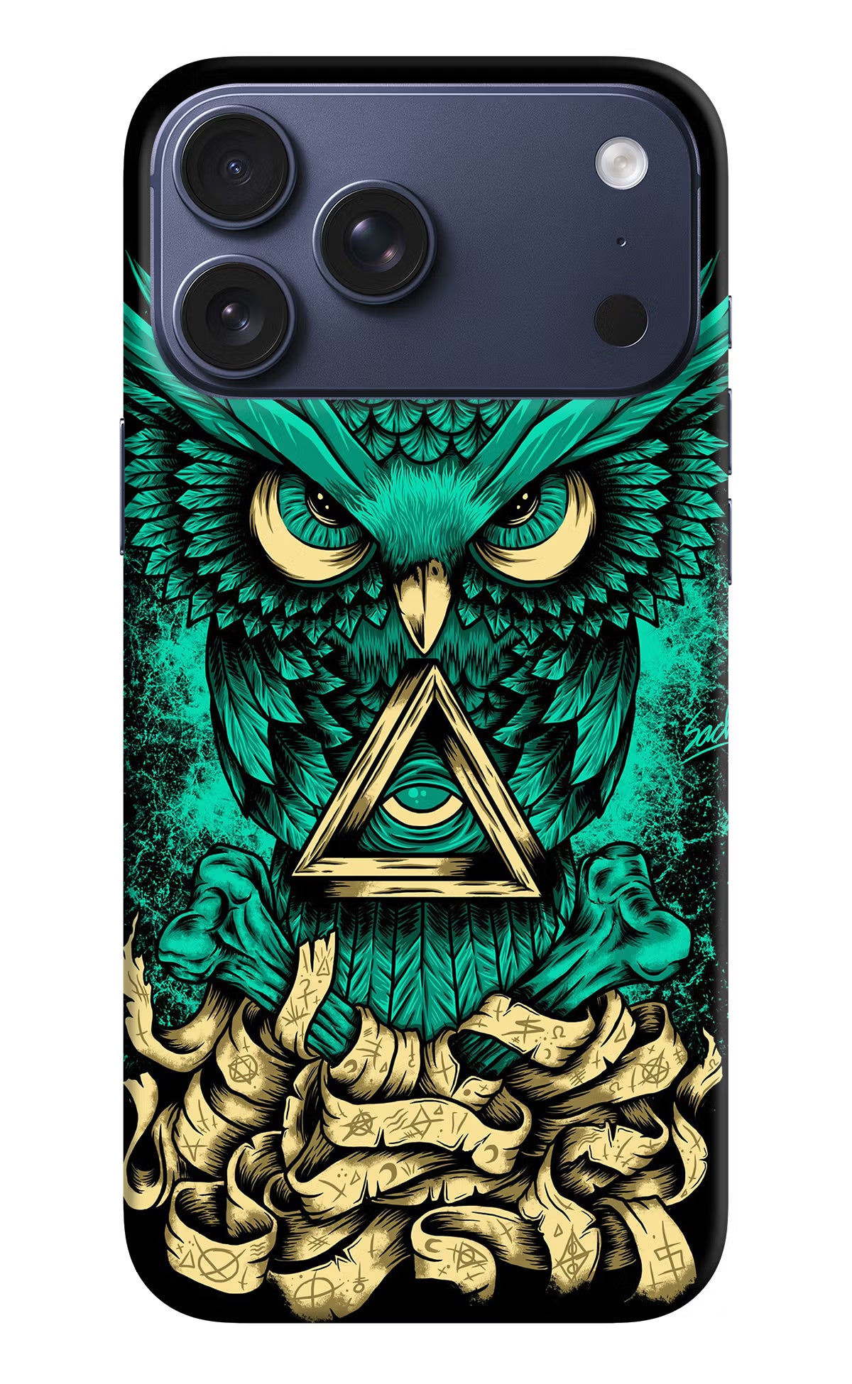 Green Owl iPhone 17 Pro Max Hard Case Back Cover by Casekaro