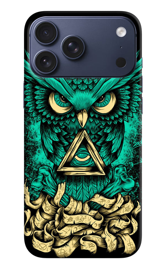 Green Owl iPhone 17 Pro Max Hard Case Back Cover by Casekaro