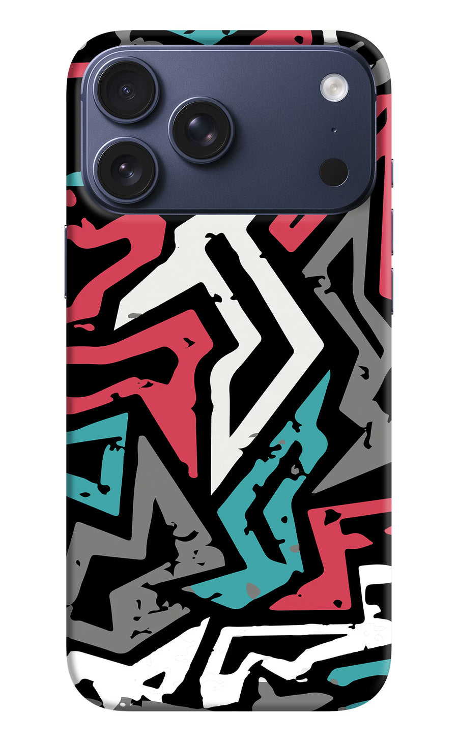Geometric Graffiti iPhone 17 Pro Max Back Cover, Hard case