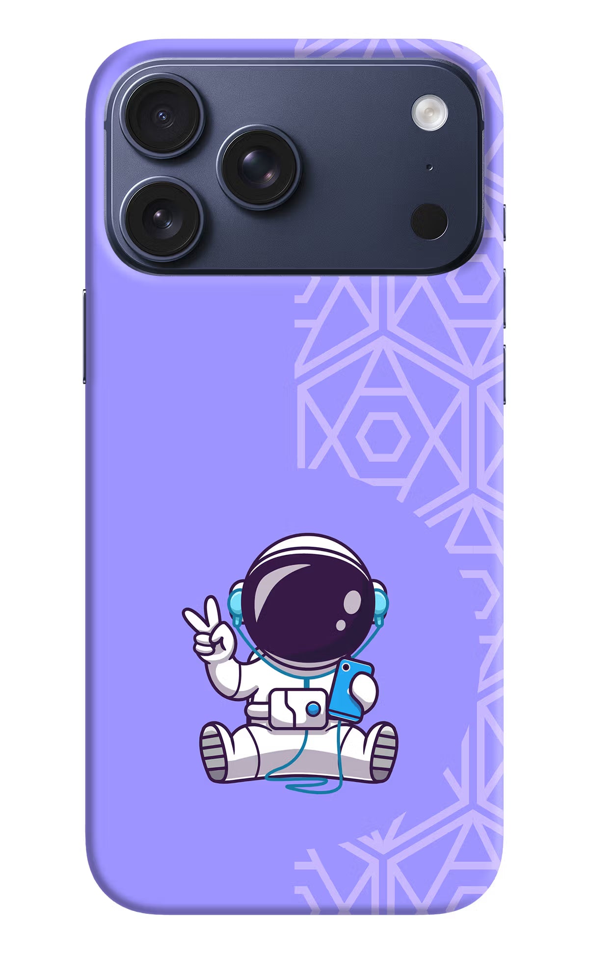 Cute Astronaut Chilling iPhone 17 Pro Max Hard Case Back Cover by Casekaro