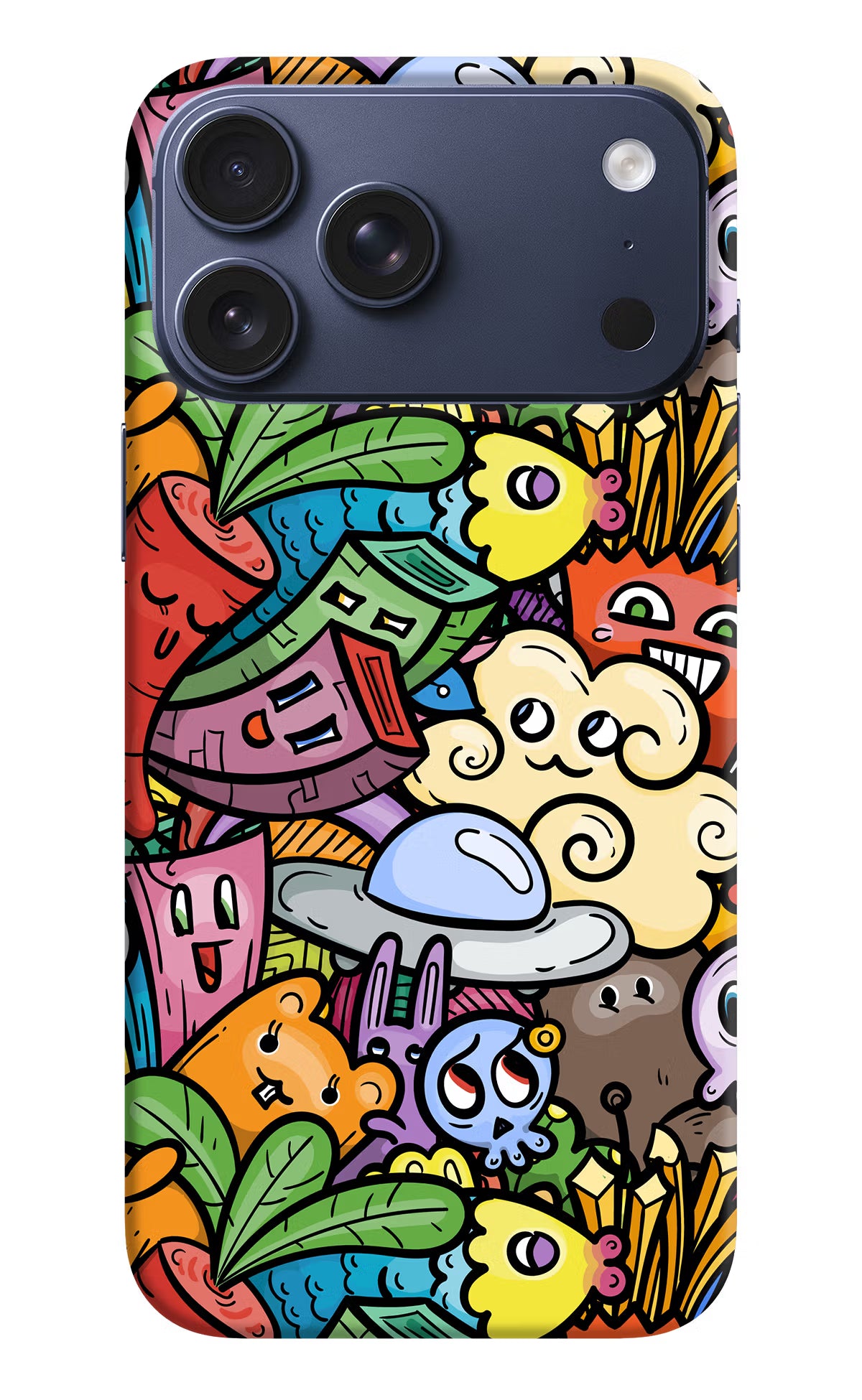 Veggie Doodle iPhone 17 Pro Max Hard Case Back Cover by Casekaro