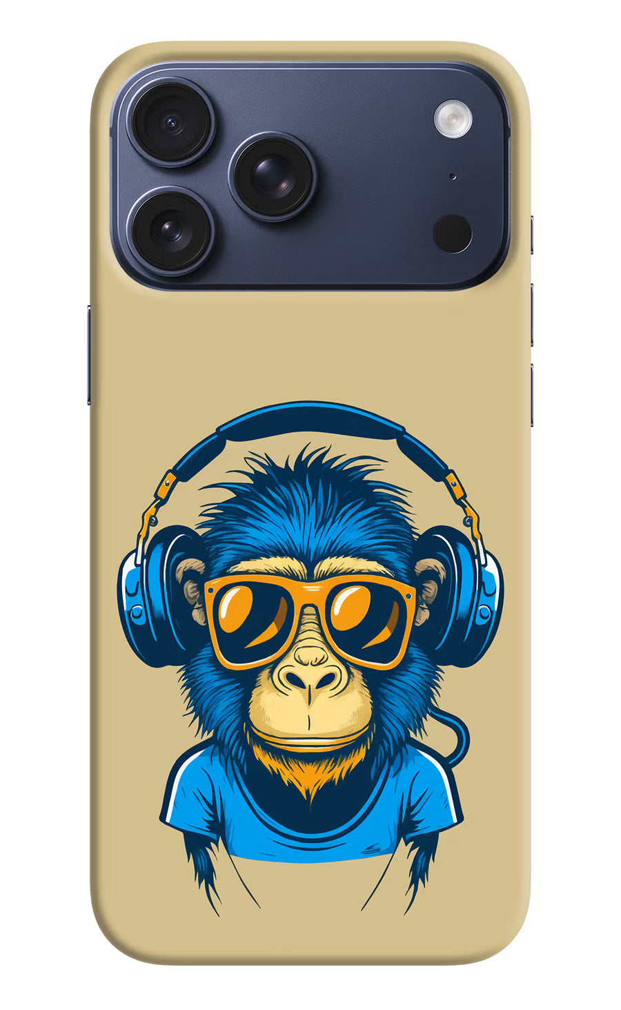 Monkey Headphone iPhone 17 Pro Max Back Cover, Hard case