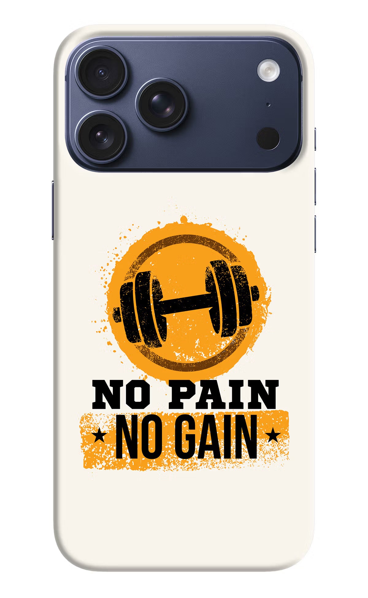 No Pain No Gain iPhone 17 Pro Max Hard Case Back Cover by Casekaro