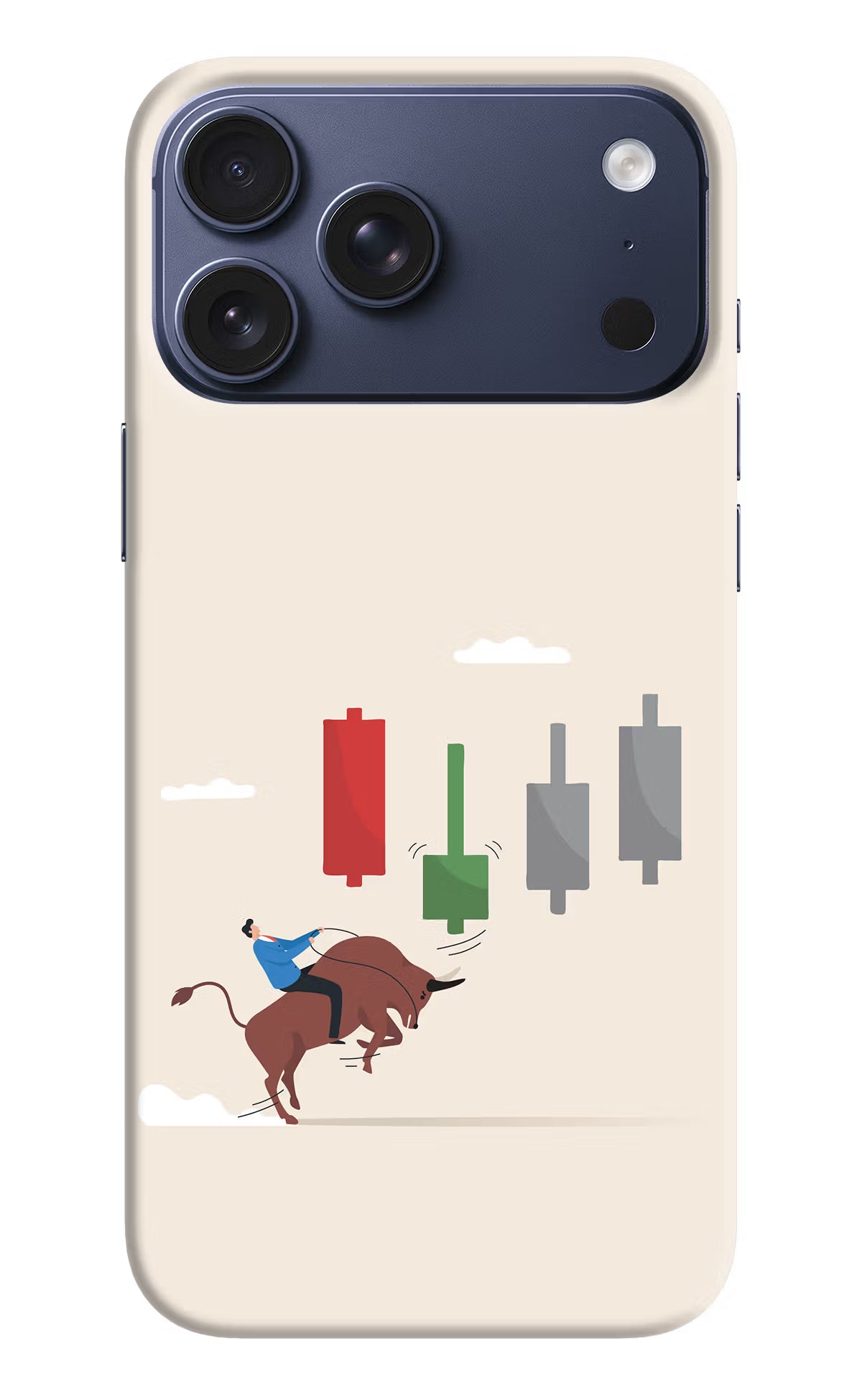 Bull Trading Momentum iPhone 17 Pro Max Hard Case Back Cover by Casekaro