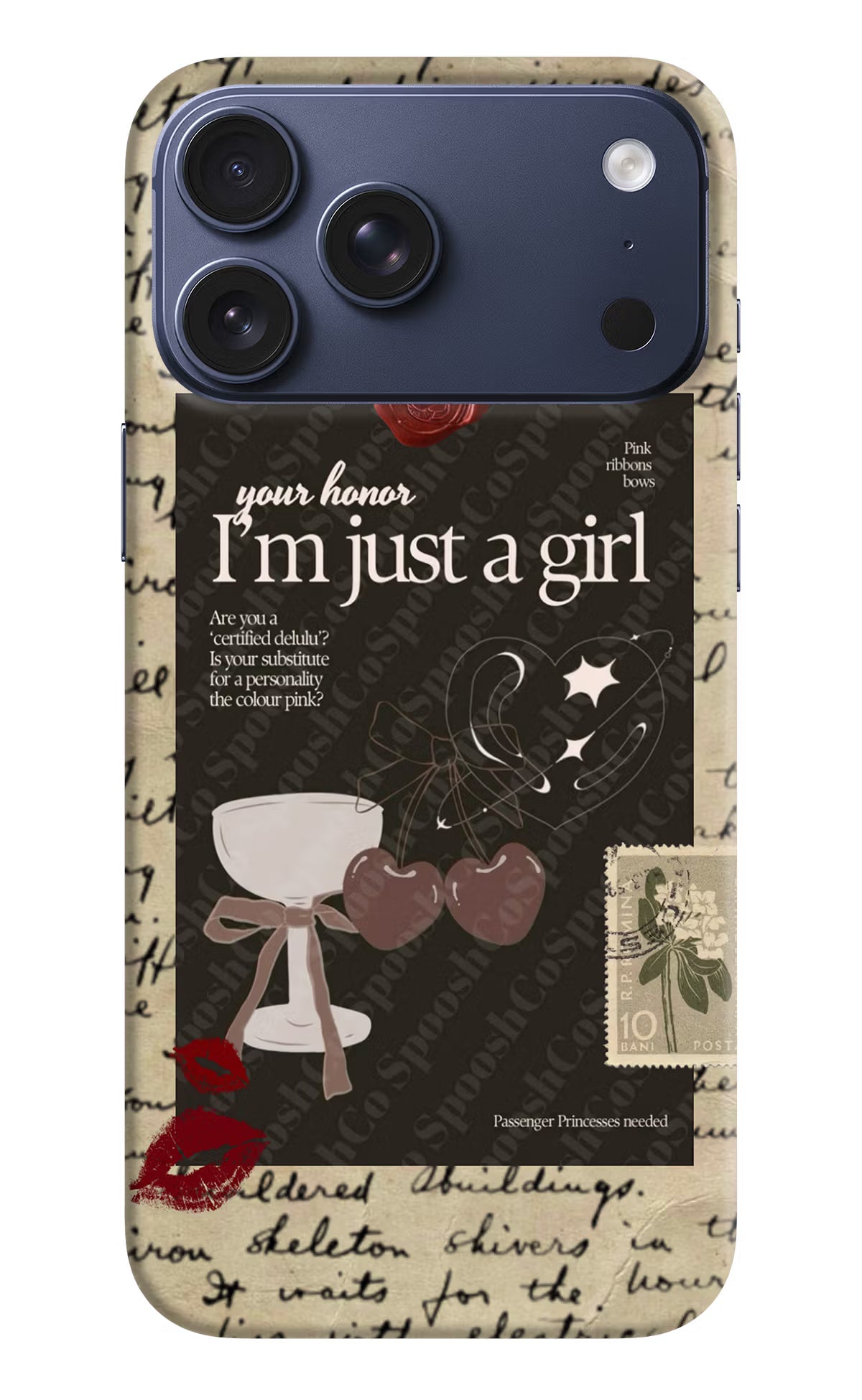 I am just a girl iPhone 17 Pro Max Hard Case Back Cover by Casekaro