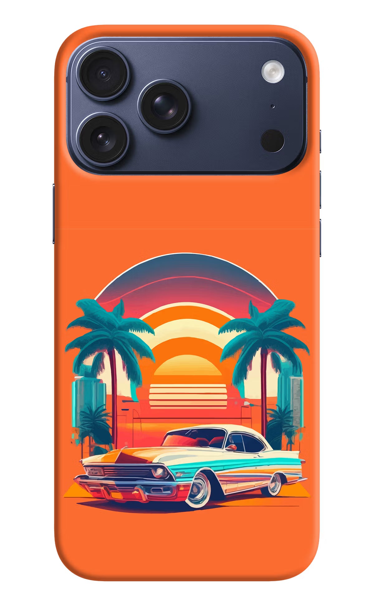 Palm Drive 80s iPhone 17 Pro Max Hard Case Back Cover by Casekaro