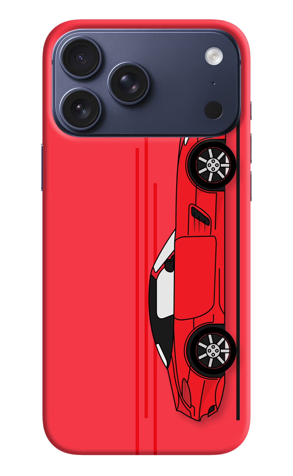 Red Velocity iPhone 17 Pro Max Hard Case Back Cover by Casekaro