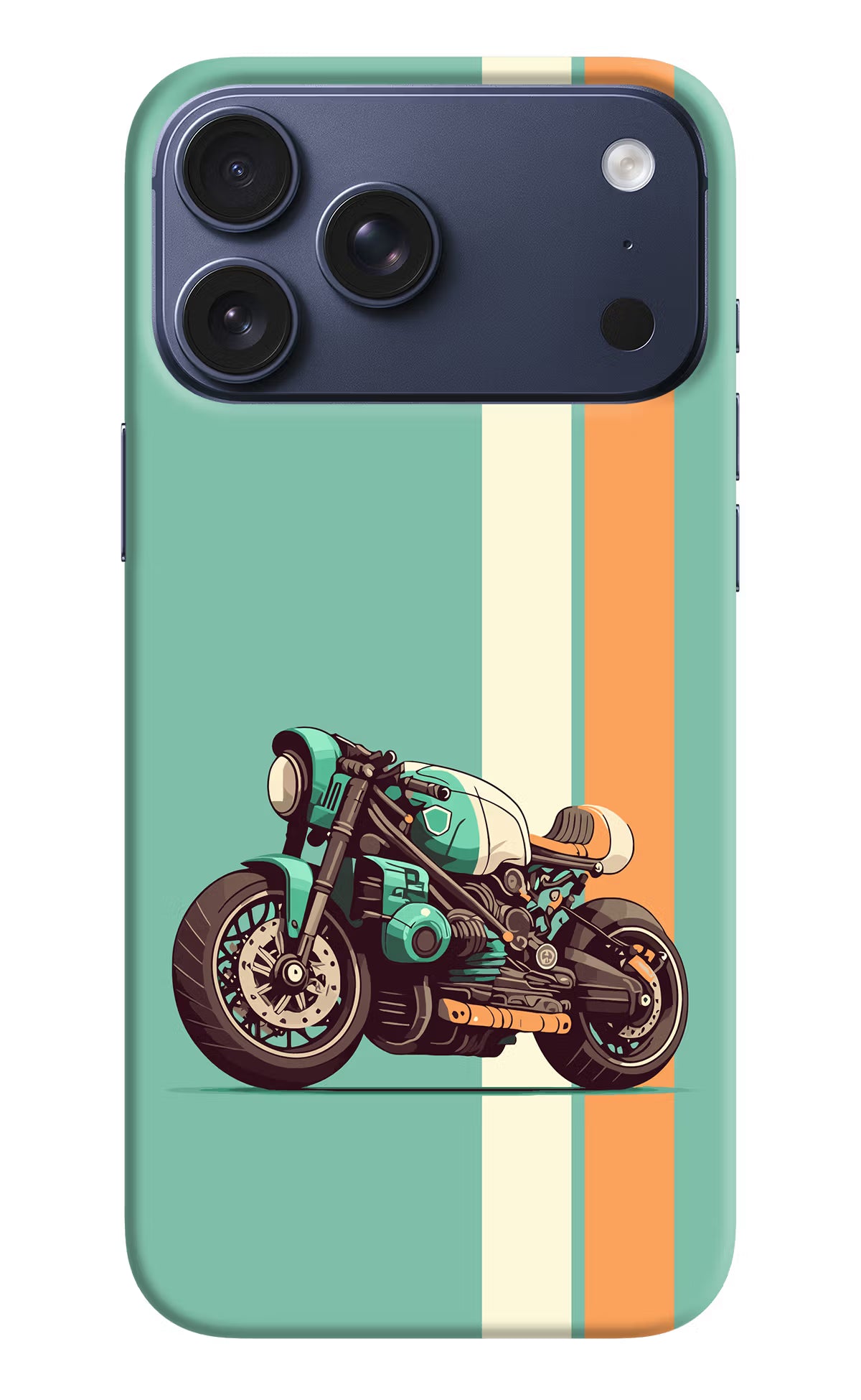 Striped Moto Drift iPhone 17 Pro Max Hard Case Back Cover by Casekaro
