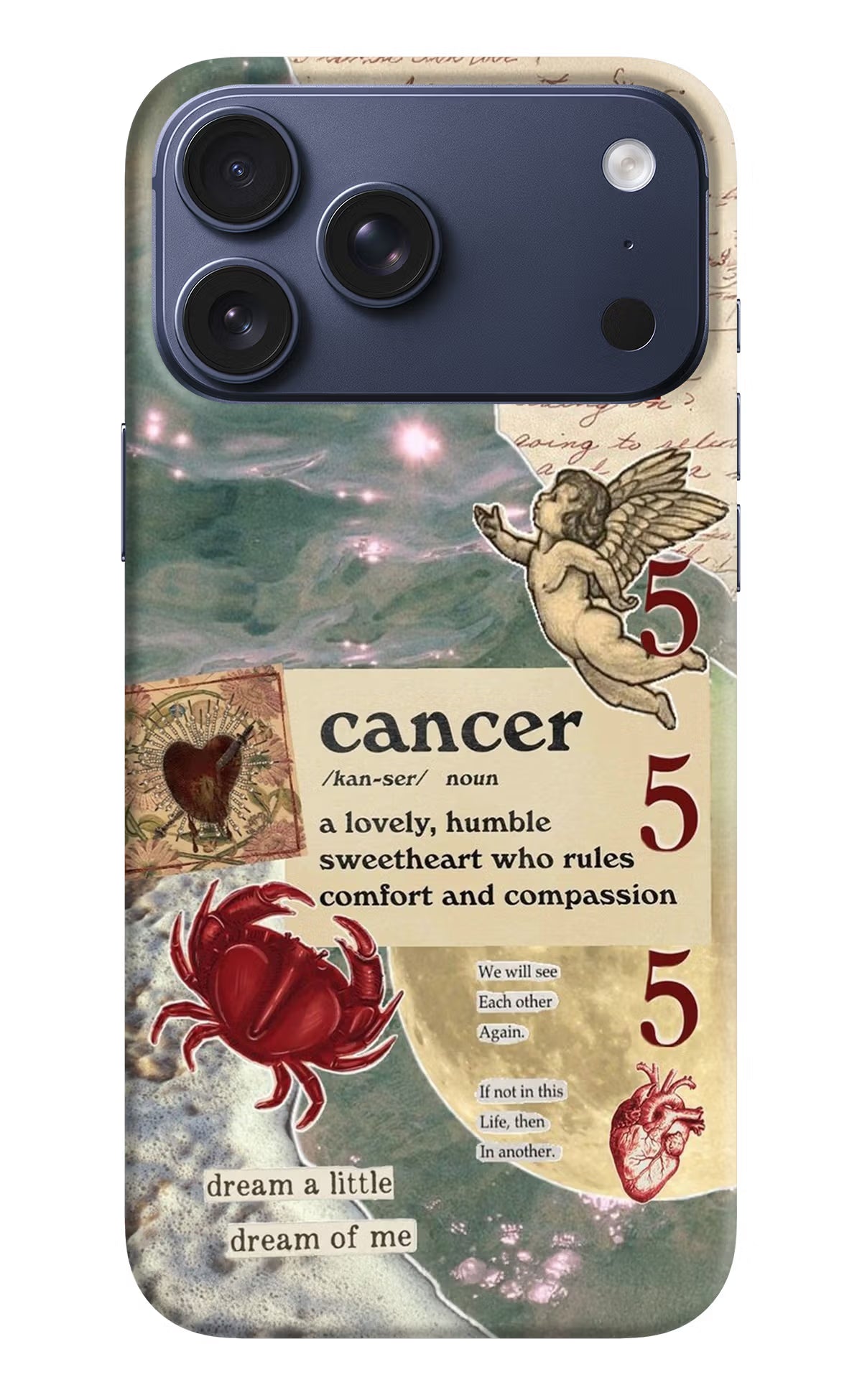 Cancer Zodiac iPhone 17 Pro Max Hard Case Back Cover by Casekaro