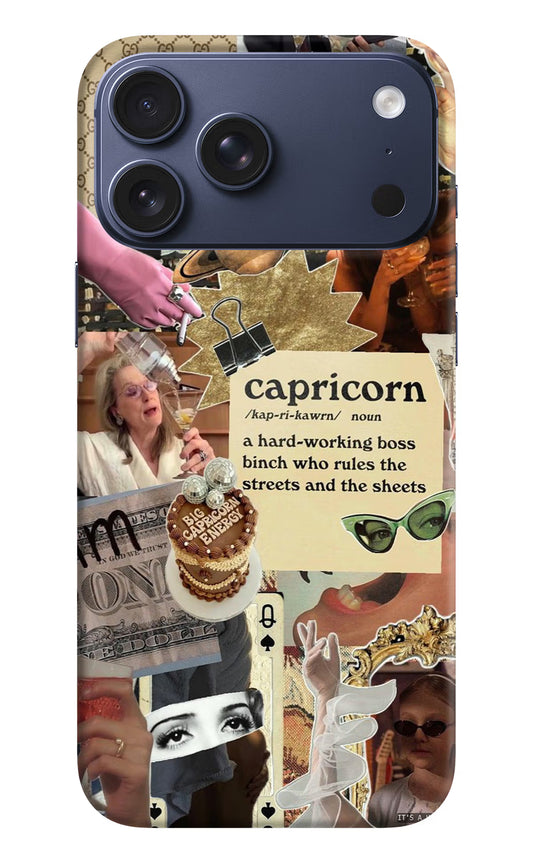 Capricorn Zodiac iPhone 17 Pro Max Hard Case Back Cover by Casekaro