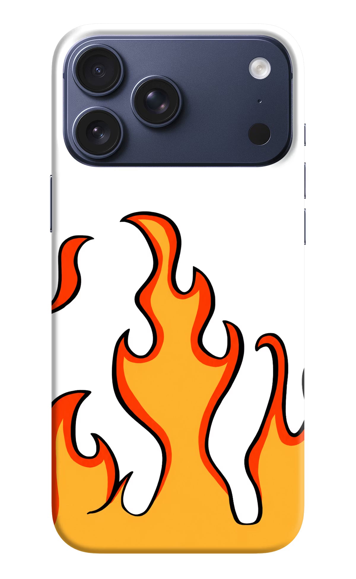 Fired Up – White iPhone 17 Pro Max Hard Case Back Cover by Casekaro