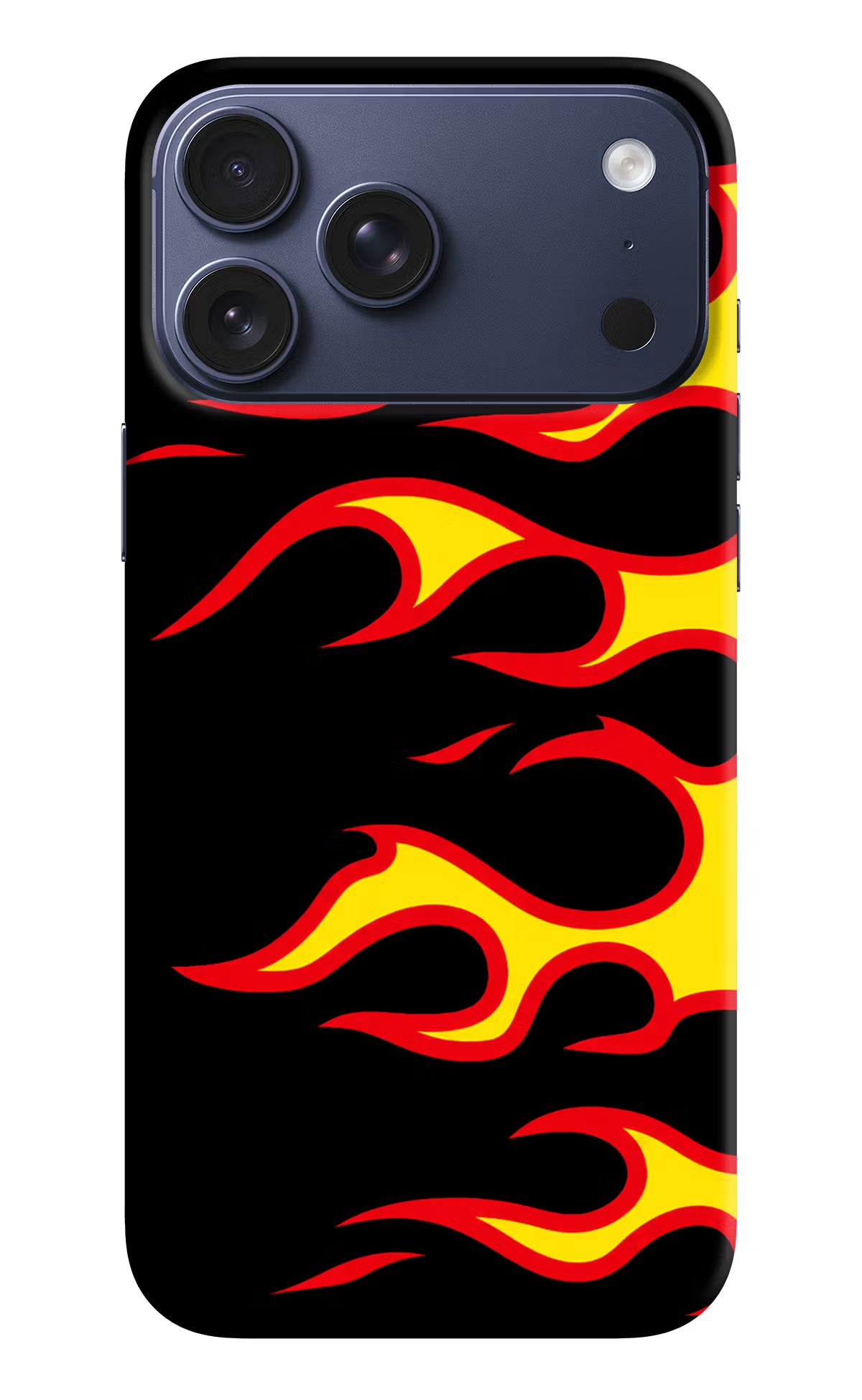 Side Sweep Flames iPhone 17 Pro Max Hard Case Back Cover by Casekaro