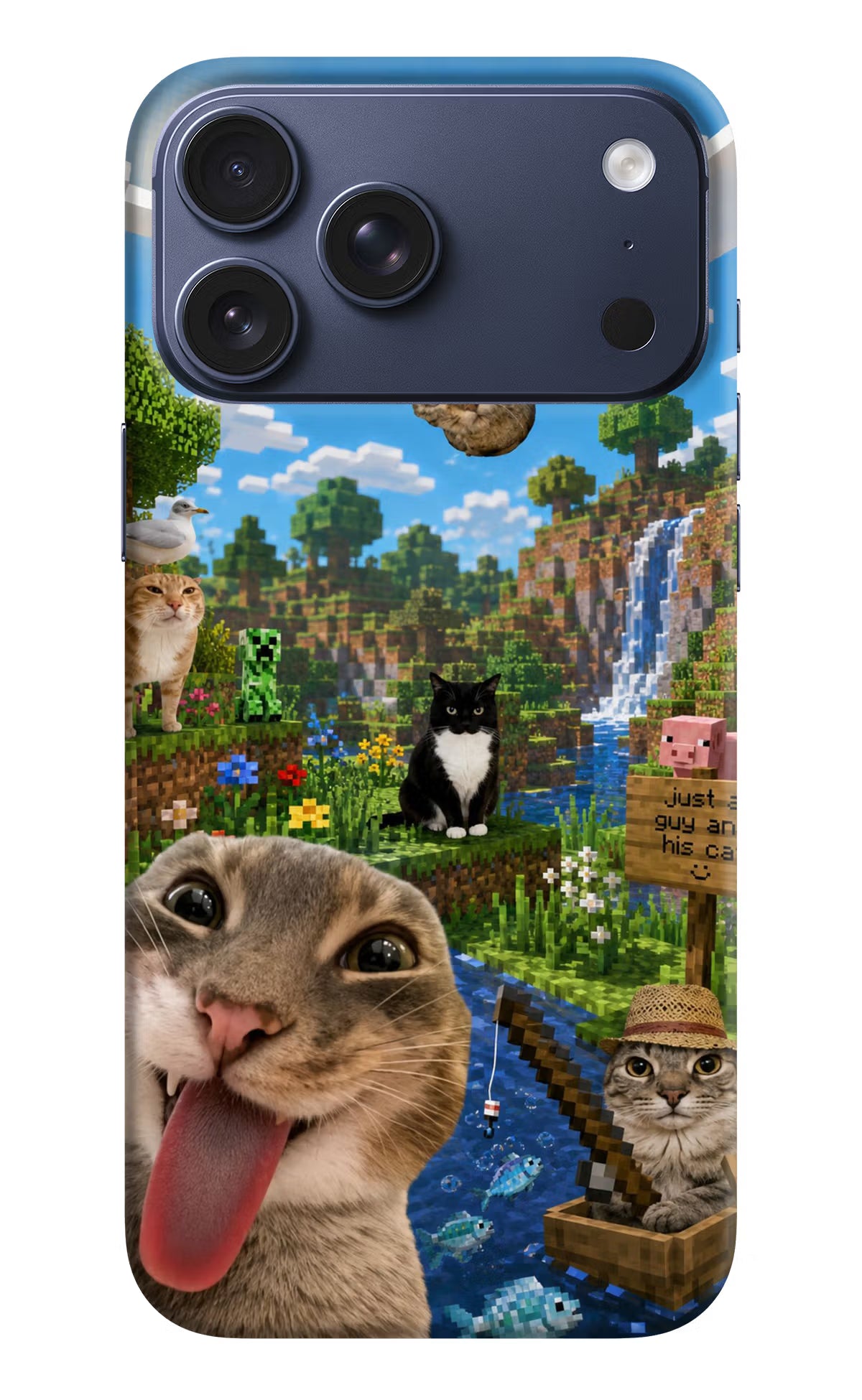 Minecraft Cat Chaos iPhone 17 Pro Max Back Cover
