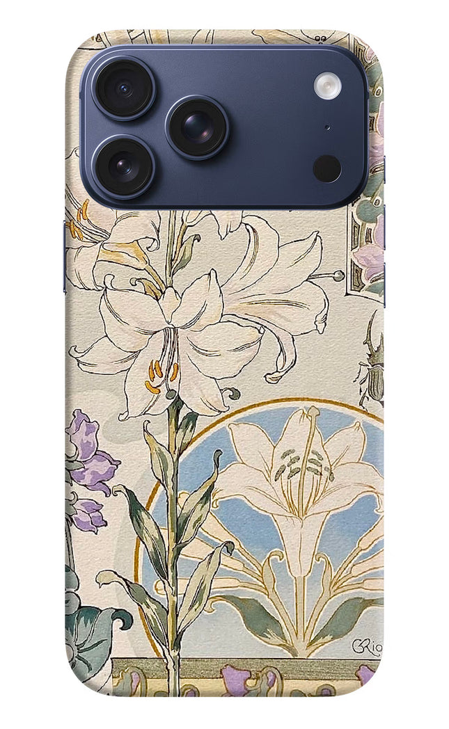White Lily iPhone 17 Pro Max Hard Case Back Cover by Casekaro