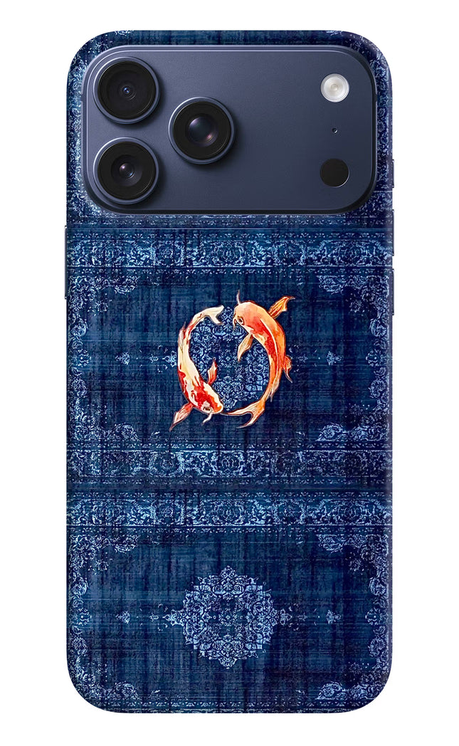 Koi Blue iPhone 17 Pro Max Hard Case Back Cover by Casekaro