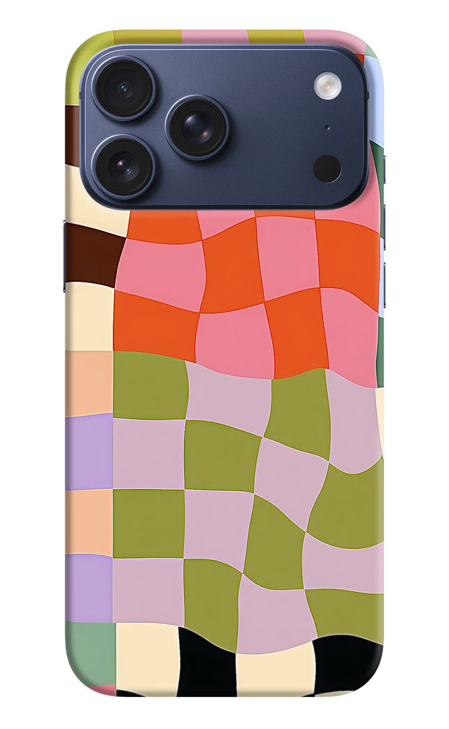 Wavy Grid iPhone 17 Pro Max Hard Case Back Cover by Casekaro
