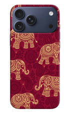 Maroon Elephant iPhone 17 Pro Max Hard Case Back Cover by Casekaro