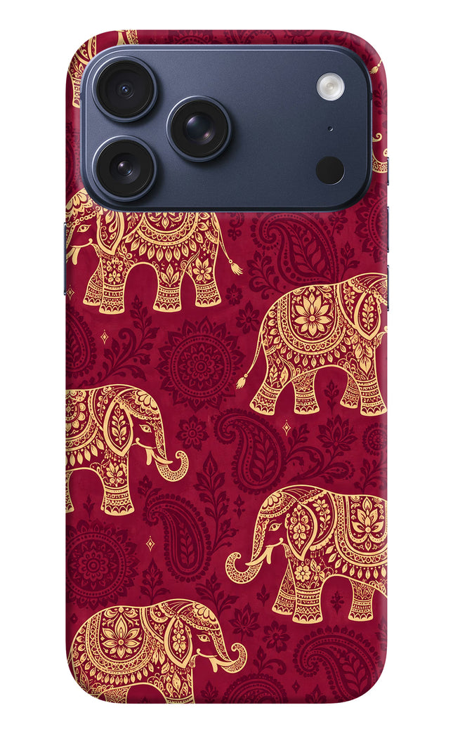 Maroon Elephant iPhone 17 Pro Max Hard Case Back Cover by Casekaro
