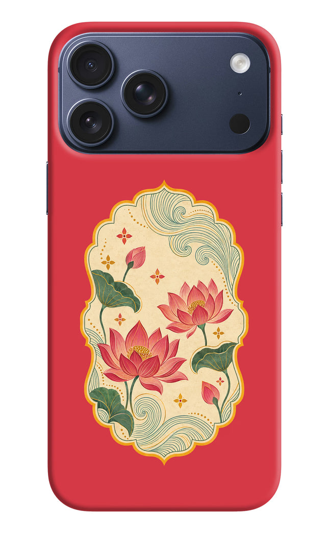 Pink Lotus iPhone 17 Pro Max Hard Case Back Cover by Casekaro
