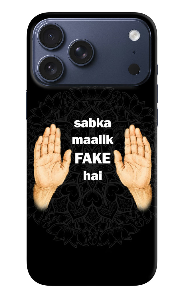 Sabka Malik Fake iPhone 17 Pro Max Hard Case Back Cover by Casekaro