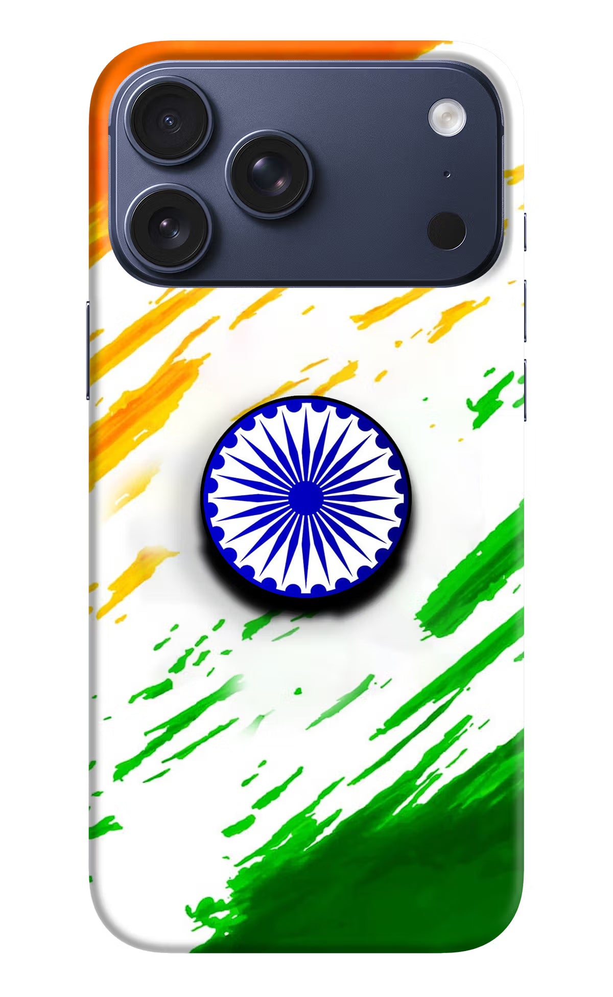 Indian Flag Ashoka Chakra iPhone 17 Pro Max Pop Case by Casekaro